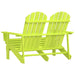 Scaun de grădină Adirondack cu 2 locuri, verde, lemn de brad - WALTI WALTI