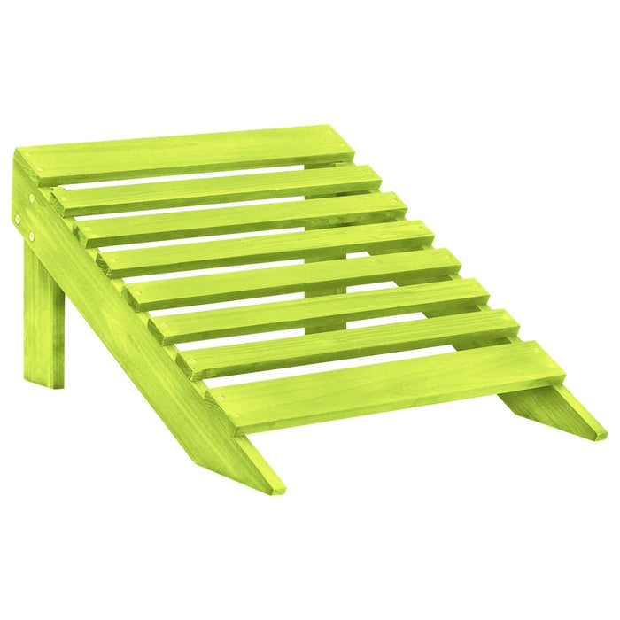 Scaun de grădină Adirondack 2 locuri & otoman, verde, lemn brad - WALTI WALTI