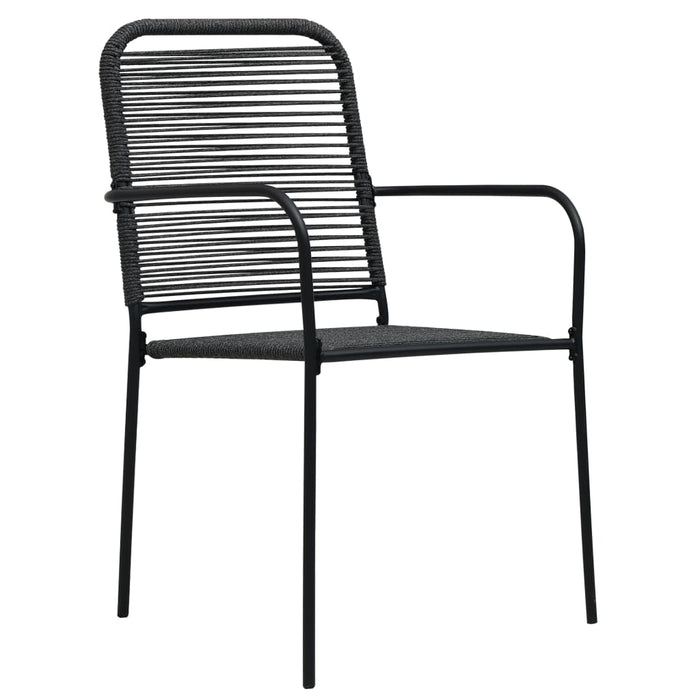 Set mobilier de grădină, 3 piese, negru, sticlă și oțel - WALTI WALTI