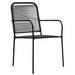 Set mobilier de grădină, 3 piese, negru, sticlă și oțel - WALTI WALTI