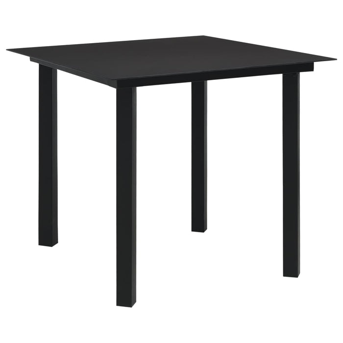 Set mobilier de grădină, 5 piese, negru, sticlă și oțel - WALTI WALTI