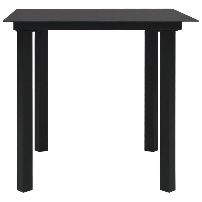 Set mobilier de grădină, 5 piese, negru, sticlă și oțel - WALTI WALTI