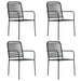 Set mobilier de grădină, 5 piese, negru, sticlă și oțel - WALTI WALTI