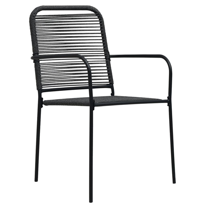 Set mobilier de grădină, 5 piese, negru, sticlă și oțel - WALTI WALTI