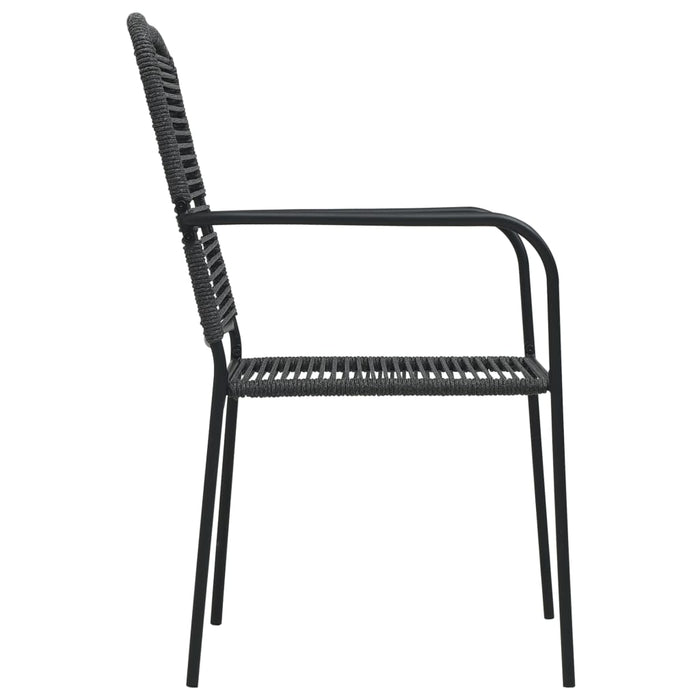 Set mobilier de grădină, 5 piese, negru, sticlă și oțel - WALTI WALTI