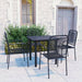 Set mobilier de grădină, 5 piese, negru, sticlă și oțel - WALTI WALTI