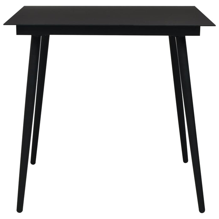 Set mobilier de exterior, 3 piese, negru, ratan PVC - WALTI WALTI