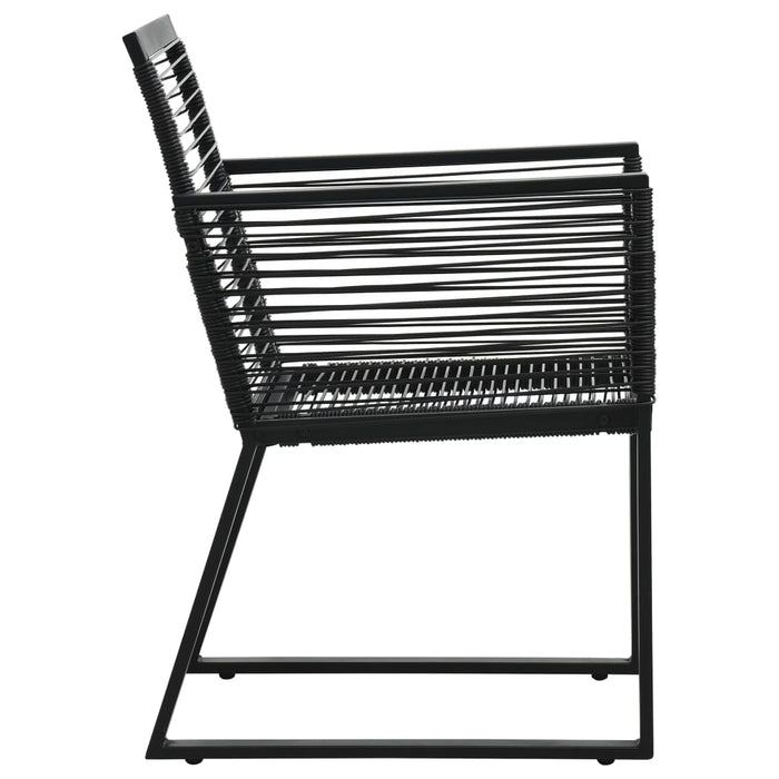 Set mobilier de exterior, 3 piese, negru, ratan PVC - WALTI WALTI