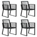 Set mobilier de exterior, 5 piese, negru, ratan PVC - WALTI WALTI