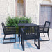 Set mobilier de exterior, 5 piese, negru, ratan PVC - WALTI WALTI
