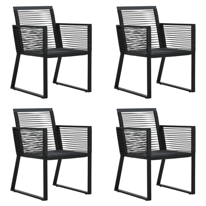Set mobilier de exterior, 5 piese, negru, ratan PVC - WALTI WALTI