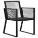 Set mobilier de exterior, 5 piese, negru, ratan PVC - WALTI WALTI