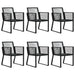 Set mobilier de exterior, 7 piese, negru, ratan PVC - WALTI WALTI