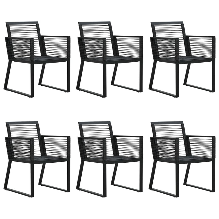 Set mobilier de exterior, 7 piese, negru, ratan PVC - WALTI WALTI