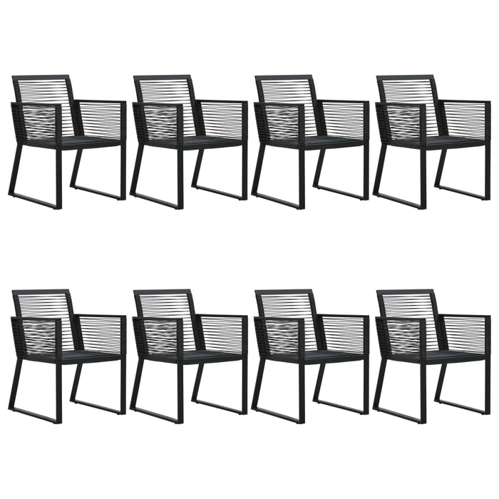 Set mobilier de exterior, 9 piese, negru, ratan PVC - WALTI WALTI