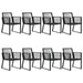 Set mobilier de exterior, 9 piese, negru, ratan PVC - WALTI WALTI