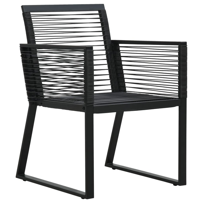 Set mobilier de exterior, 9 piese, negru, ratan PVC - WALTI WALTI
