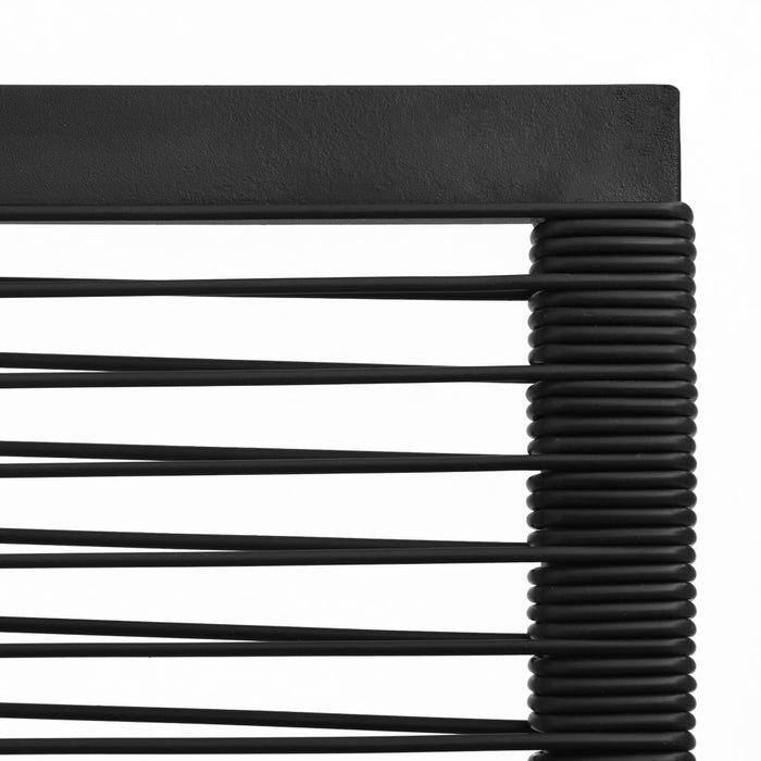 Set mobilier de exterior, 9 piese, negru, ratan PVC - WALTI WALTI