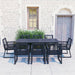 Set mobilier de exterior, 9 piese, negru, ratan PVC - WALTI WALTI