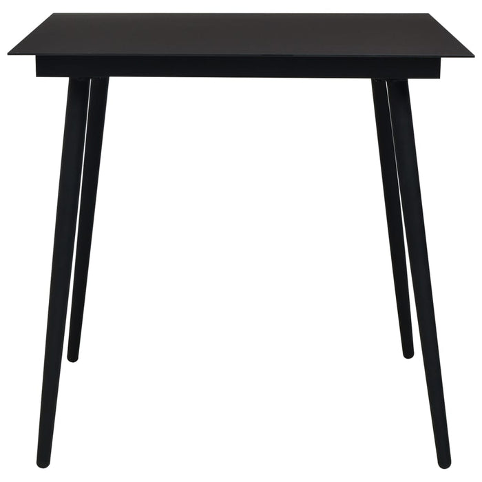 Set mobilier de exterior, 3 piese, negru, ratan PVC WALTI