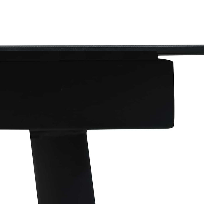 Set mobilier de exterior, 5 piese, negru, ratan PVC WALTI