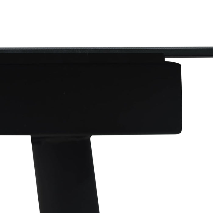 Set mobilier de exterior, 7 piese, negru, ratan PVC WALTI
