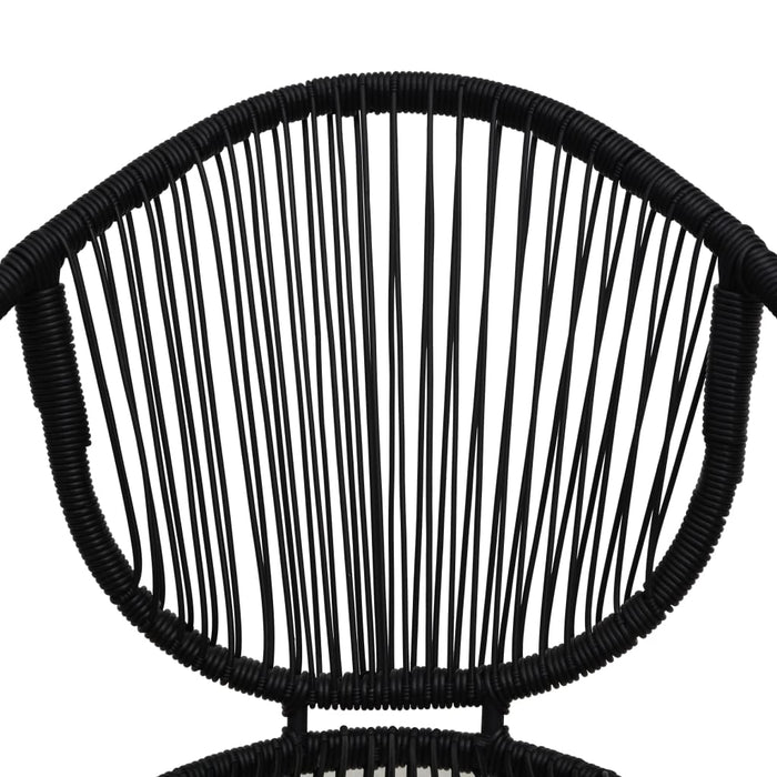 Set mobilier de exterior, 7 piese, negru, ratan PVC WALTI