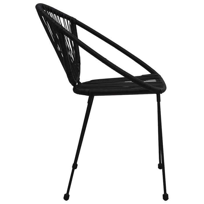Set mobilier de exterior, 5 piese, negru, ratan PVC WALTI