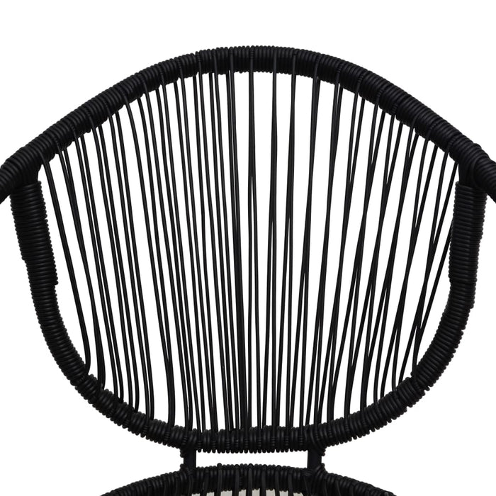 Set mobilier de exterior, 7 piese, negru, ratan PVC WALTI