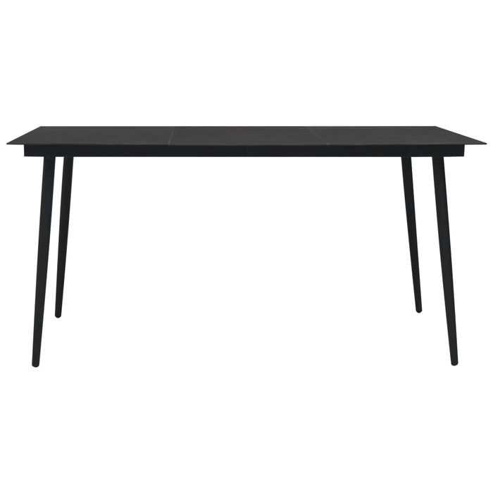 Set mobilier de exterior, 7 piese, poliratan și sticlă WALTI