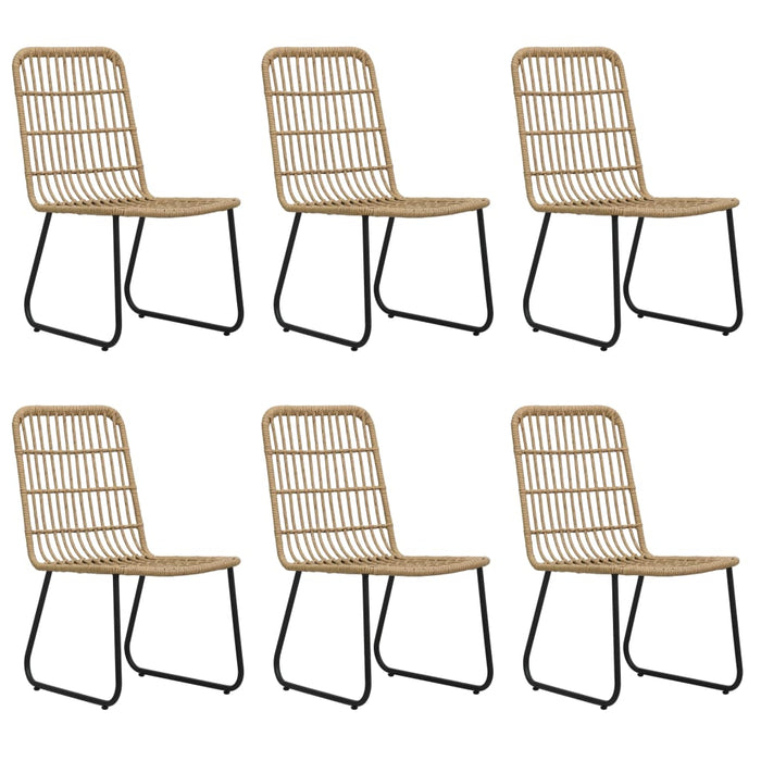 Set mobilier de exterior, 7 piese, poliratan și sticlă WALTI