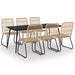 Set mobilier de exterior, 7 piese, poliratan și sticlă - WALTI WALTI