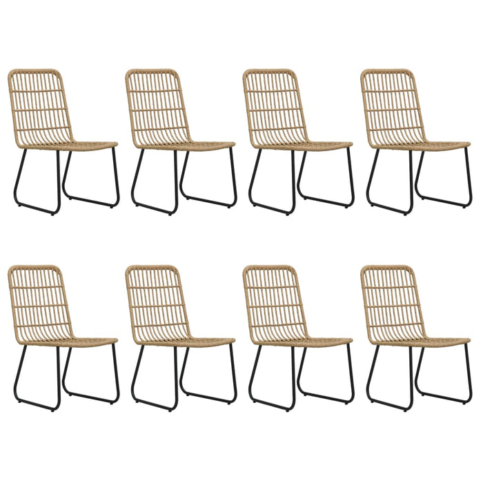 Set mobilier de exterior, 9 piese, poli ratan și sticlă - WALTI WALTI