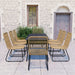 Set mobilier de exterior, 9 piese, poli ratan și sticlă - WALTI WALTI