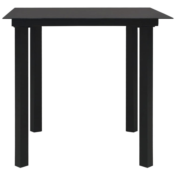 Set mobilier de exterior, 5 piese, poliratan și sticlă - WALTI WALTI