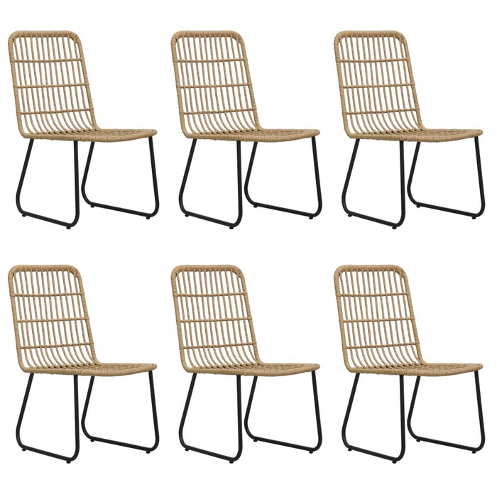 Set mobilier de exterior, 7 piese, poliratan și sticlă WALTI