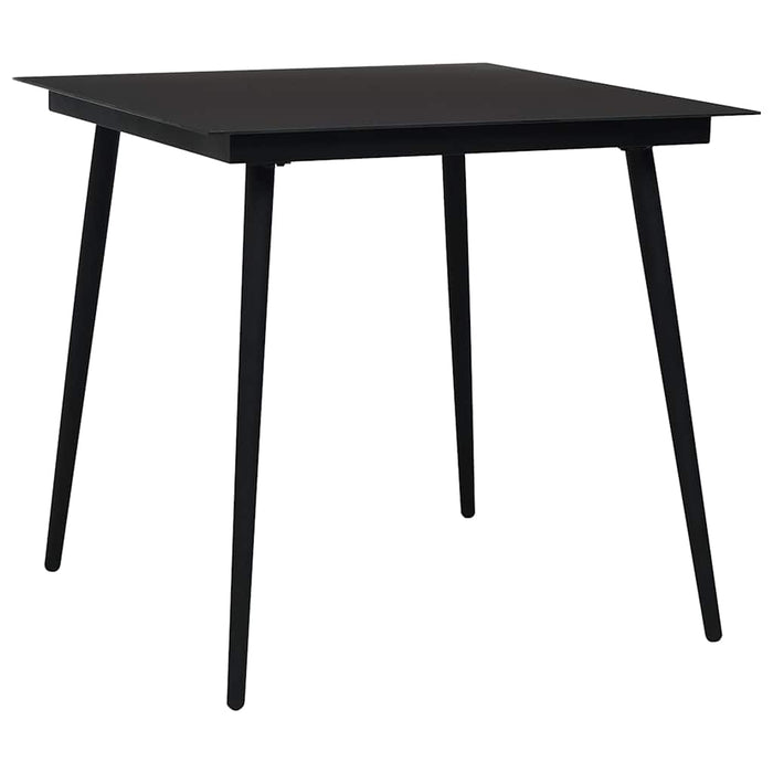 Set mobilier de exterior, 3 piese, poliratan și sticlă WALTI
