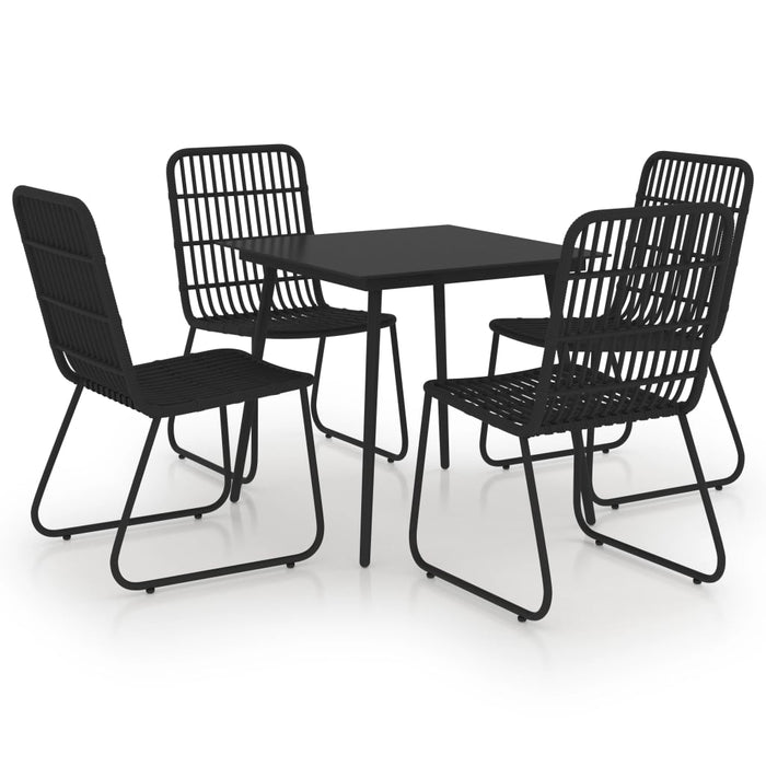 Set mobilier de exterior, 5 piese, poliratan și sticlă - WALTI WALTI