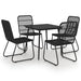 Set mobilier de exterior, 5 piese, poliratan și sticlă - WALTI WALTI