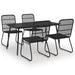 Set mobilier de exterior, 5 piese, poliratan și sticlă - WALTI WALTI