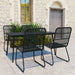 Set mobilier de exterior, 5 piese, poliratan și sticlă - WALTI WALTI