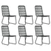 Set mobilier de exterior, 7 piese, negru, poliratan și sticlă - WALTI WALTI