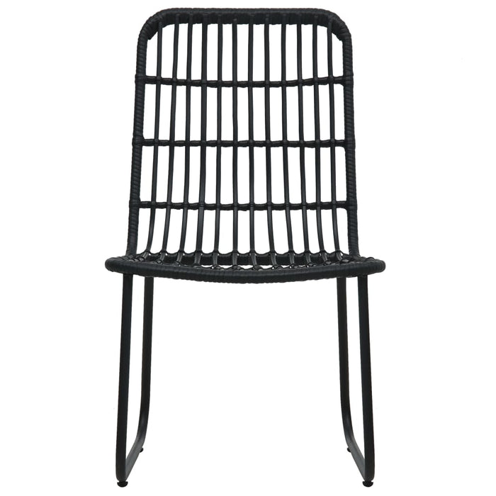 Set mobilier de exterior, 7 piese, negru, poliratan și sticlă - WALTI WALTI