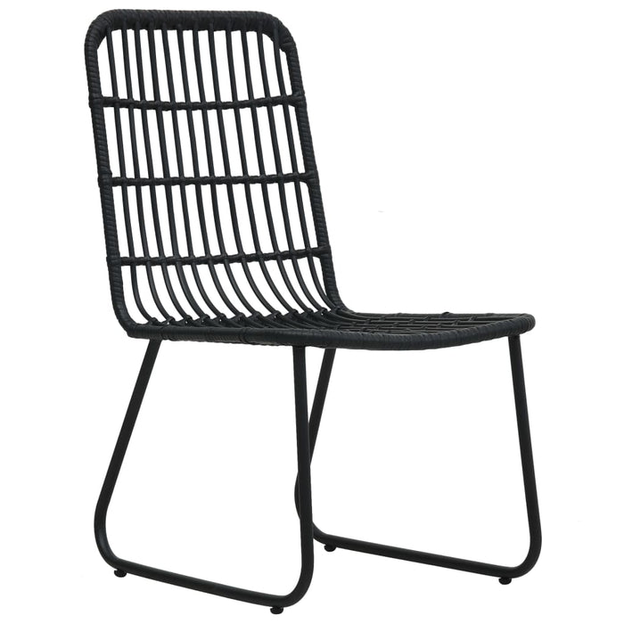 Set mobilier de exterior, 7 piese, negru, poliratan și sticlă - WALTI WALTI