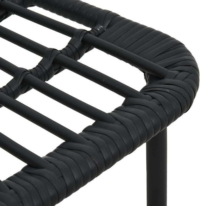 Set mobilier de exterior, 7 piese, negru, poliratan și sticlă - WALTI WALTI