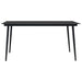 Set mobilier de exterior, 7 piese, negru, poliratan și sticlă - WALTI WALTI