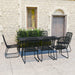 Set mobilier de exterior, 9 piese, poliratan și sticlă - WALTI WALTI