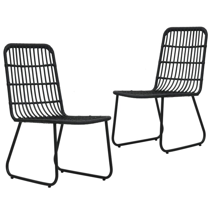 Set mobilier de exterior, 3 piese, poliratan și sticlă WALTI