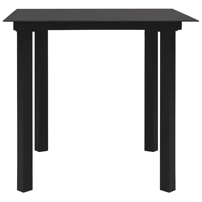 Set mobilier de exterior, 5 piese, poliratan și sticlă WALTI