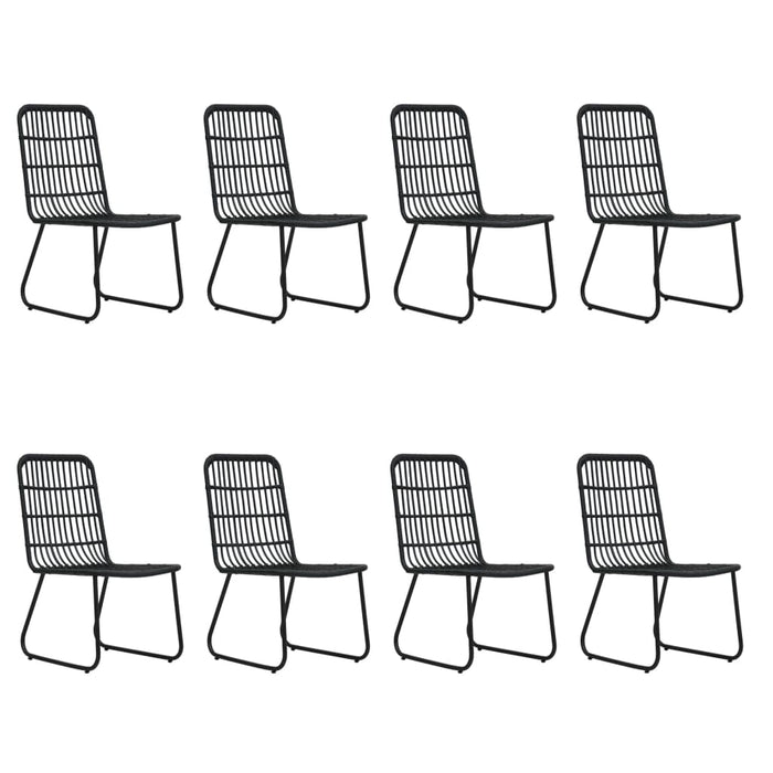 Set mobilier de exterior, 9 piese, poliratan și sticlă WALTI